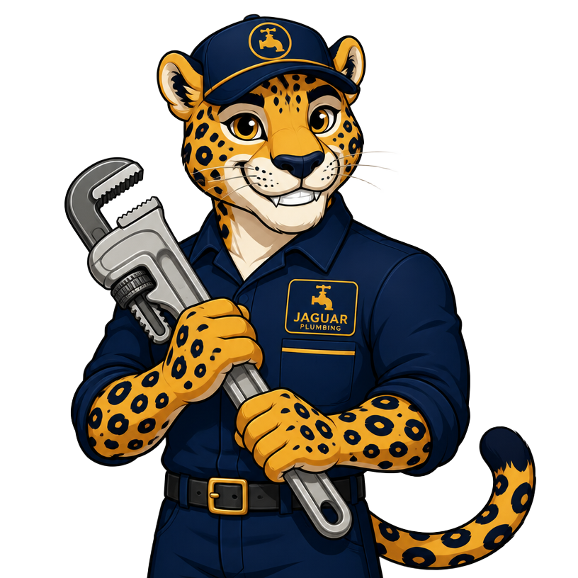 Jaguar mascot with wrench